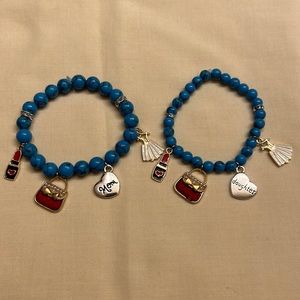 Mom/daughter matching bracelet set